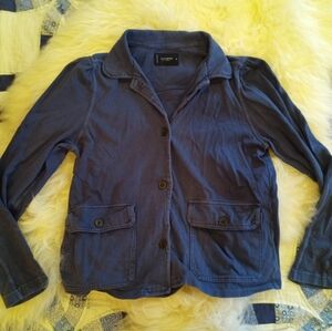 Lucky Brand Puff Shoulder Blue Cardigan Women's S